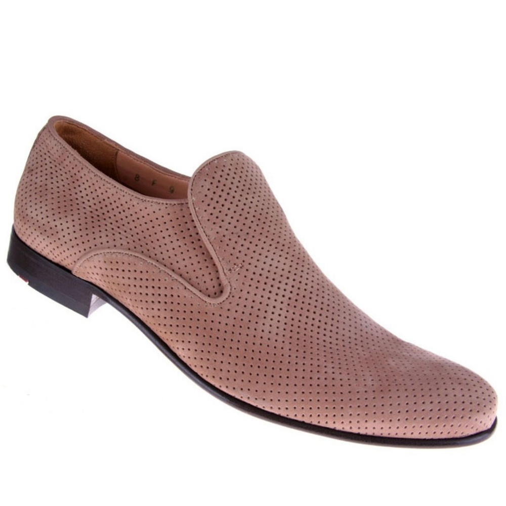 Lloyd Germany Perforated Suede Slip-on Shoe (Taupe) - NIB